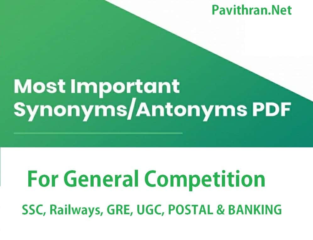 Synonyms & Antonyms PDF download