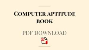 Computer Aptitude Book PDF Download