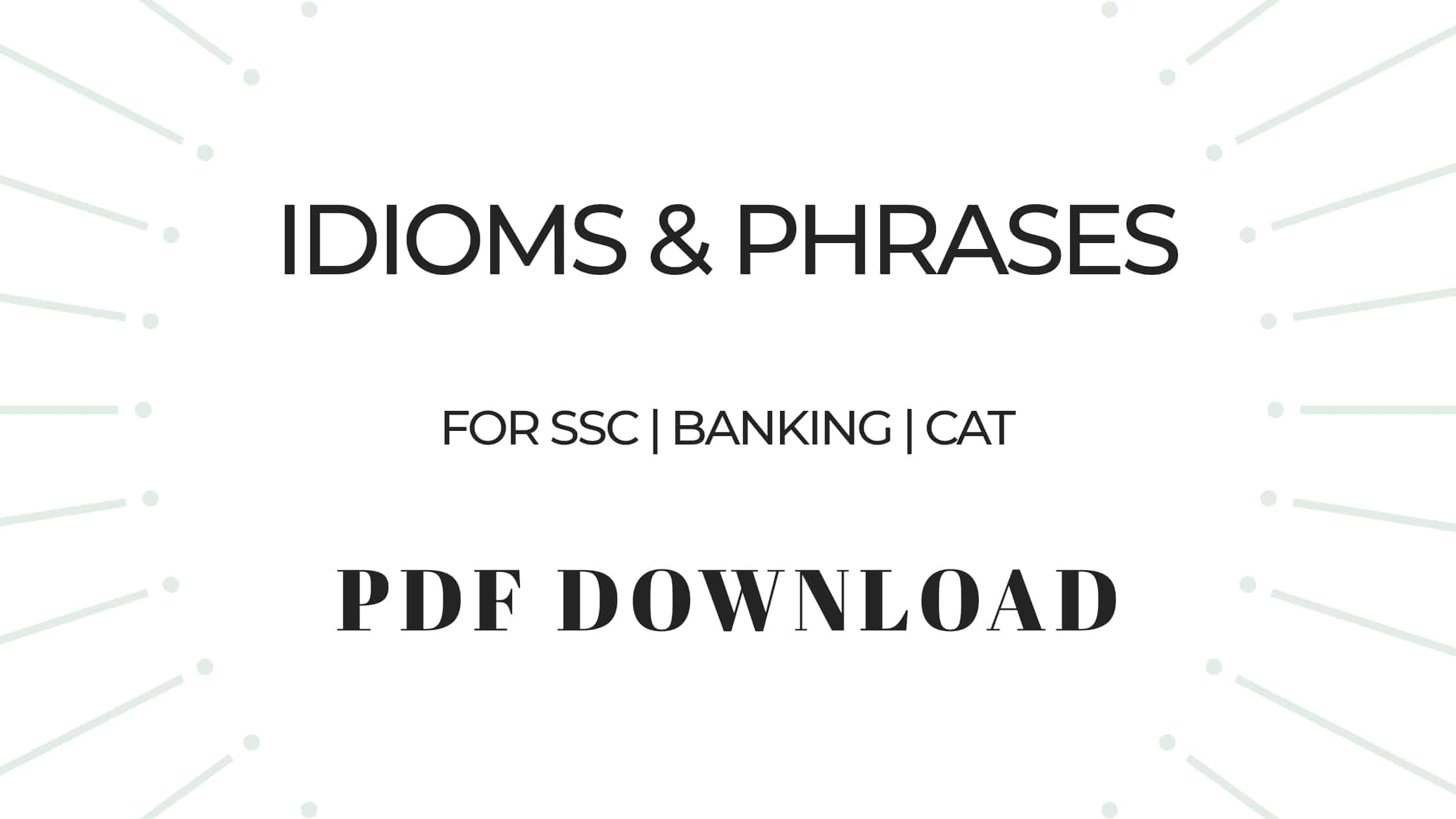  PDF 5000 Important Idioms And Phrases For SSC Banking