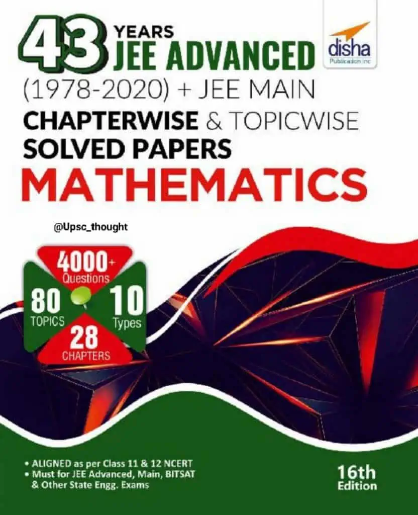 MATHEMATICS - 43 Years JEE Advanced Chapterwise & Topicwise Solved Papers Pdf