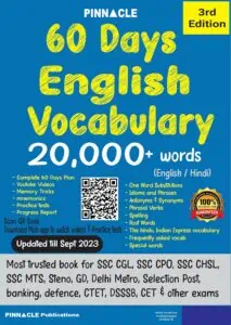 60 Days English Vocabulary 21000+ Words (English & Hindi) - Pinnacle