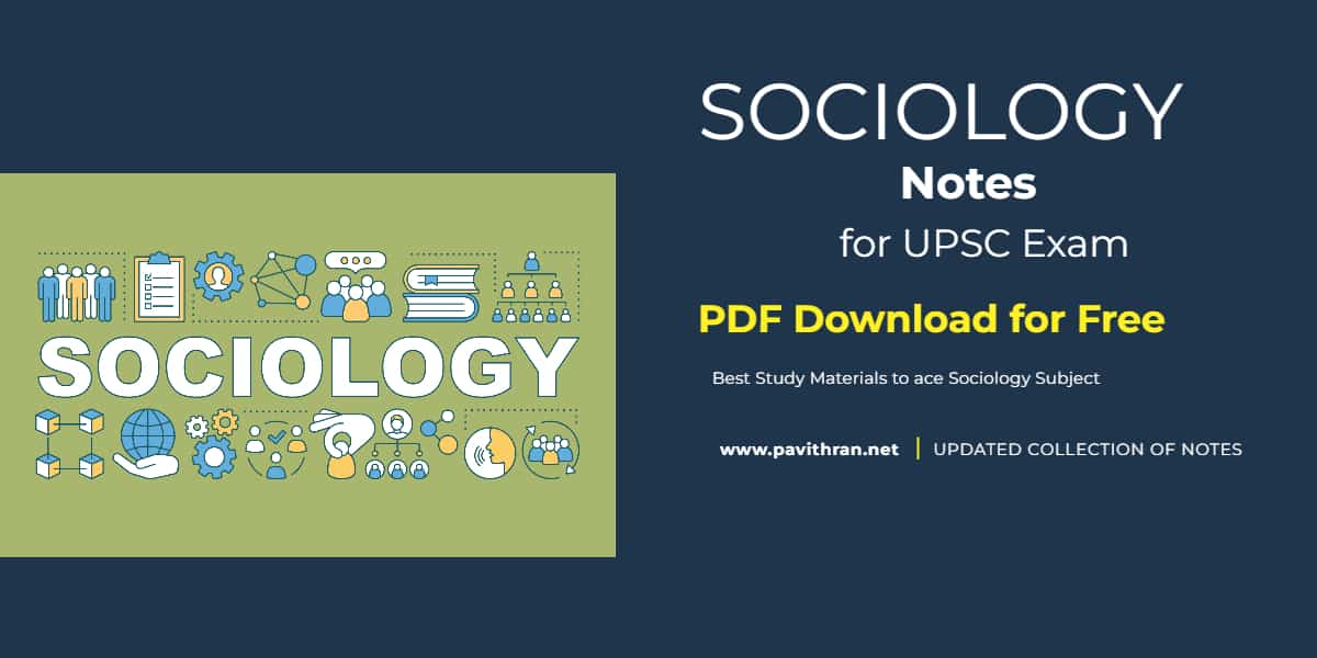 Sociology Notes PDF For UPSC - Pavithran.Net