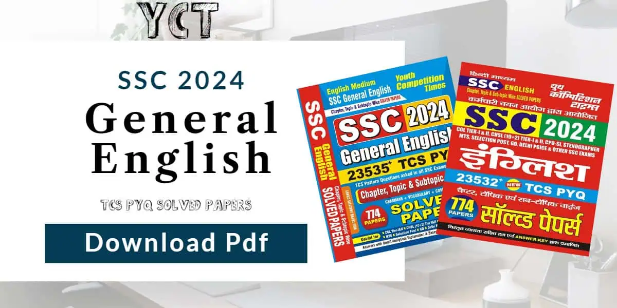 YCT SSC 2024 General English 23535+ TCS PYQ Solved Papers Pdf [English + Hindi Medium]