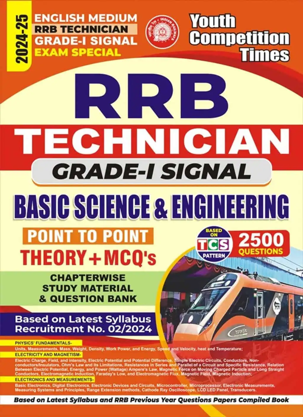 YCT 2024-25 RRB TECHNICIAN GRADE-1 SIGNAL Point to Point Theory + MCQs Basic Science & Engineering PDF