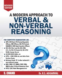 A Modern Approach to Verbal & Non-Verbal Reasoning - RS Aggarwal by S.Chand [3rd Edition - 2007]