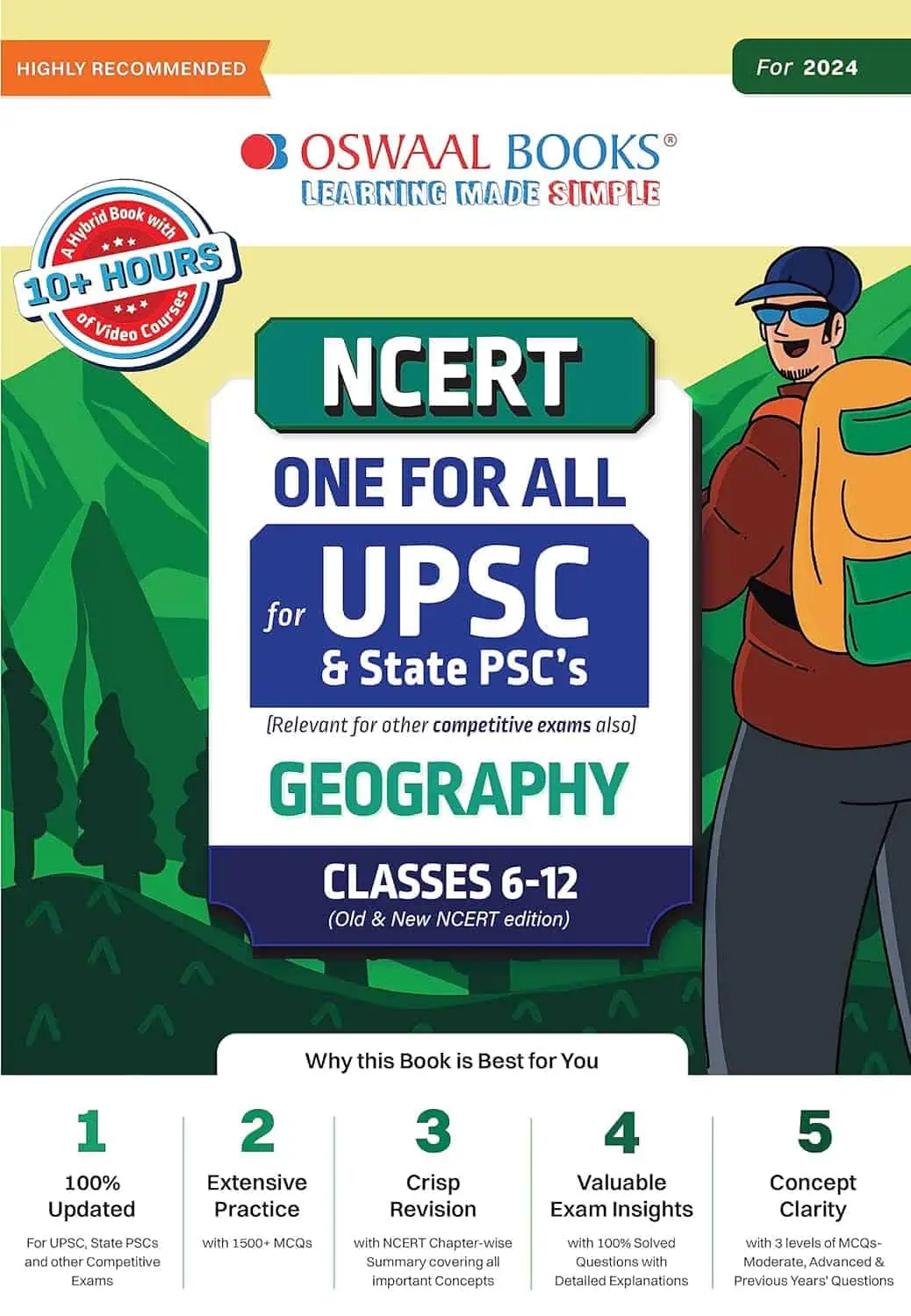 Oswaal NCERT One For All GEOGRAPHY Book Class 6-12 [2024 Edition]