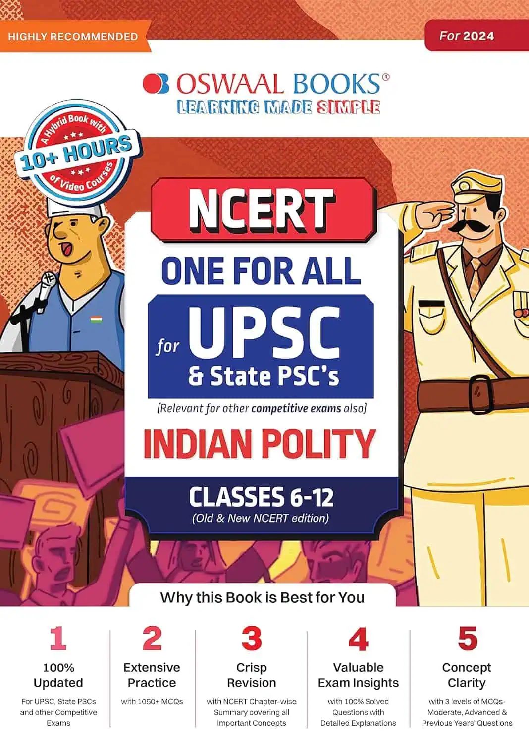 Oswaal NCERT One For All INDIAN POLITY Book Class 6-12 [2024 Edition]