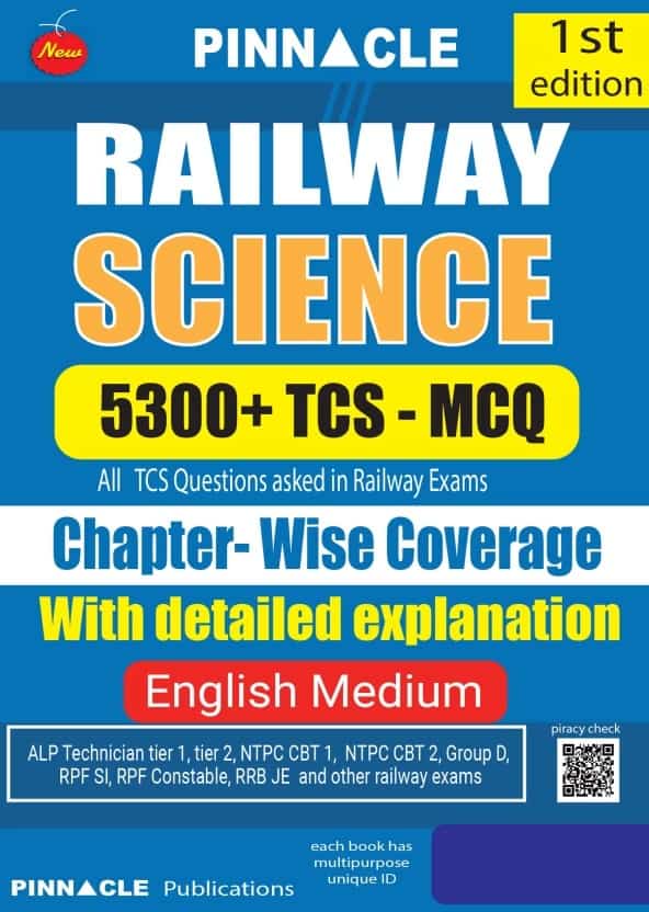 Pinnacle Railway Science 5300+ TCS MCQ [English Medium] - 1st Edition