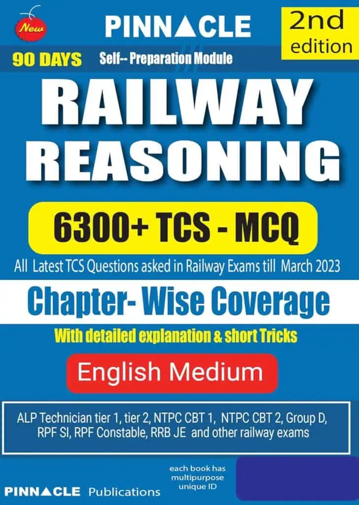 Railway Reasoning 6300 TCS MCQ [English Medium] 2nd Edition - Pinnacle