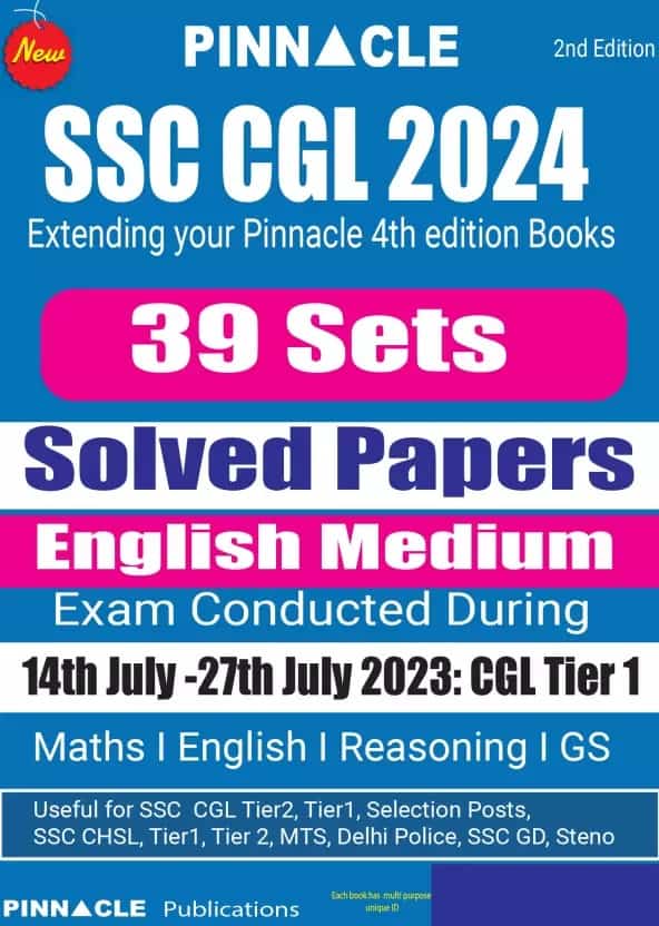 SSC CGL 2024 39 TCS Sets Solved Papers [English Medium] - Pinnacle