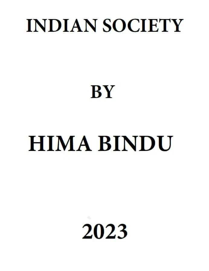 Indian Society GS Notes by Hima Bindu 2023 [English Medium]