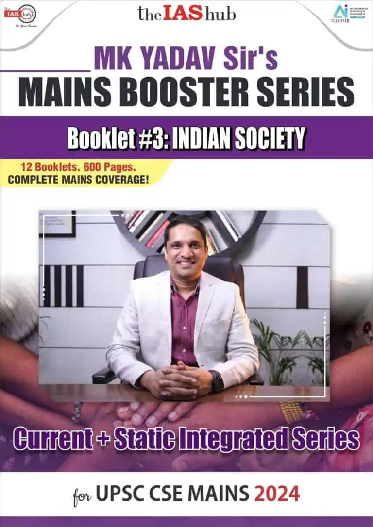 Indian Society (Mains Booster Series) - 2024 by MK Yadav Sir - IAShub