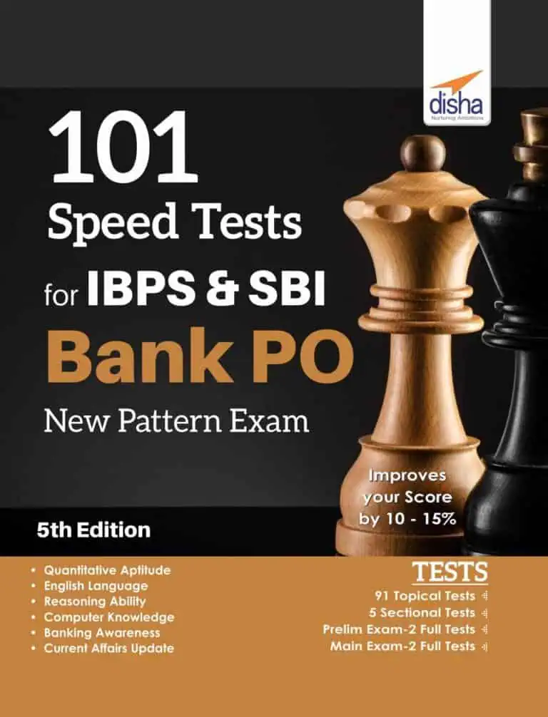 101 Speed Tests for IBPS & SBI Bank PO New Pattern Exam [5th Edition - 2018] - Disha Experts