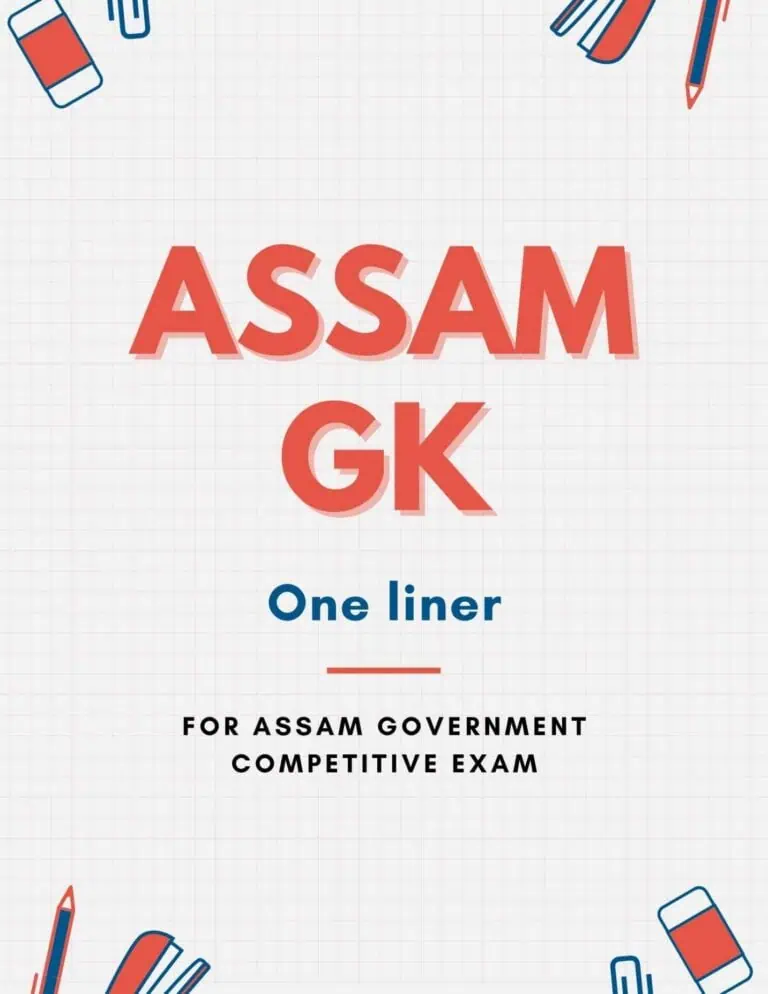 ASSAM GK ONE LINER - SIRSHAJIT KONWAR