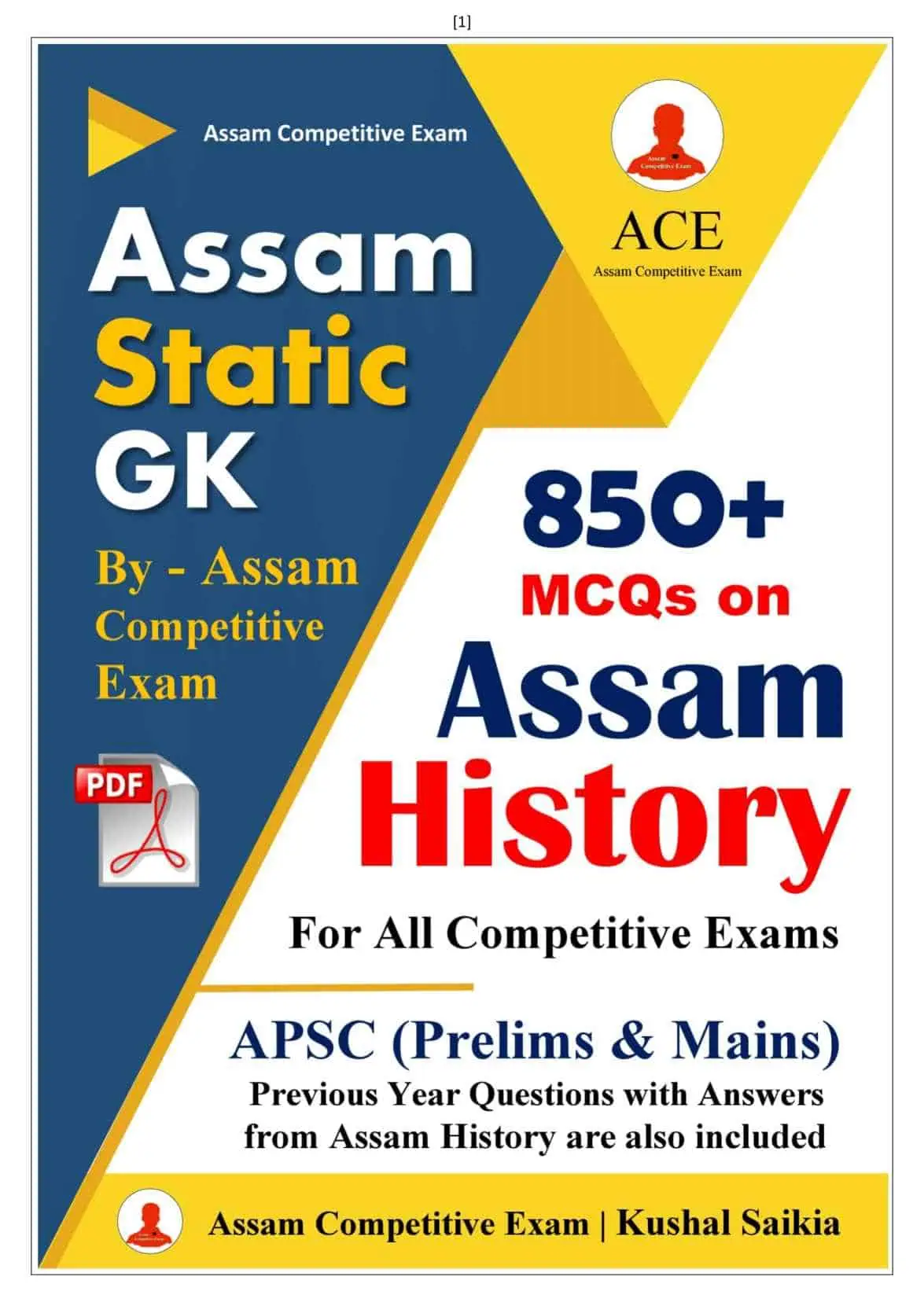 Assam Static GK 850+ MCQs Assam History - Kushal Saikia