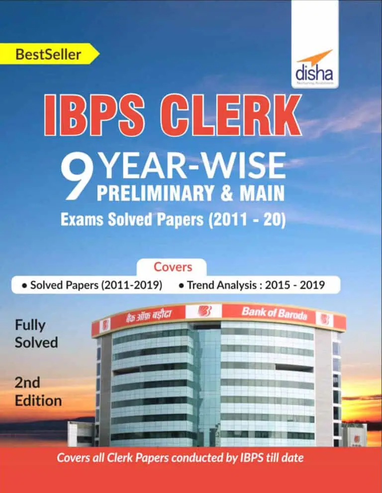 IBPS Clerk 9 Year-wise Preliminary & Main Exam Solved Papers (2011-20) - Disha Experts