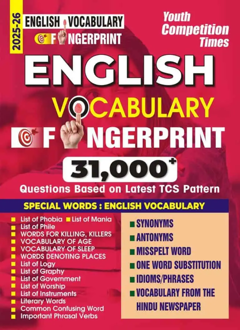 YCT 2024-25 English Vocabulary Fingerprint 31000+ Questions [English Medium]