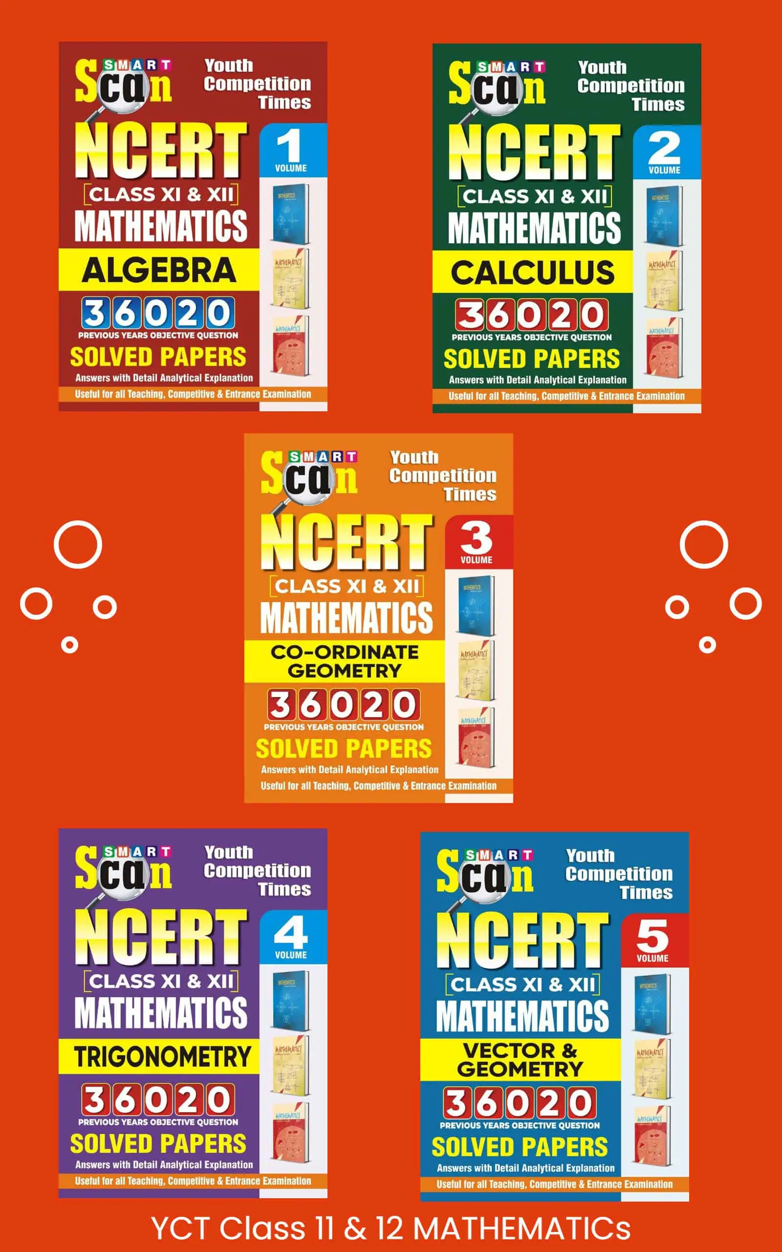 YCT 2025 Smart Scan Class 11 & 12 MATHEMATICS Solved Papers [5 Subject] PDF (English Medium)